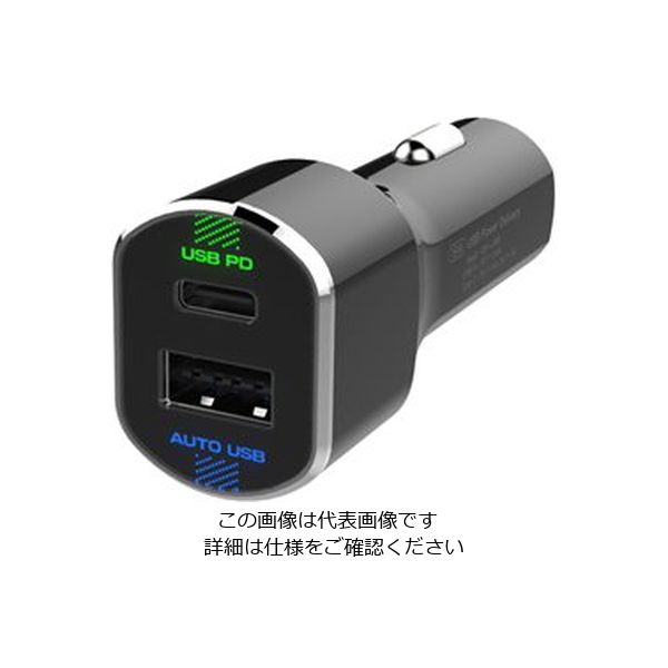 カシムラ 車載用DC充電器 DCーPDー9V2A/リバーシブルUSB 2ポート 自動判定 インジケータ DC-026 1セット(10個)（直送品）