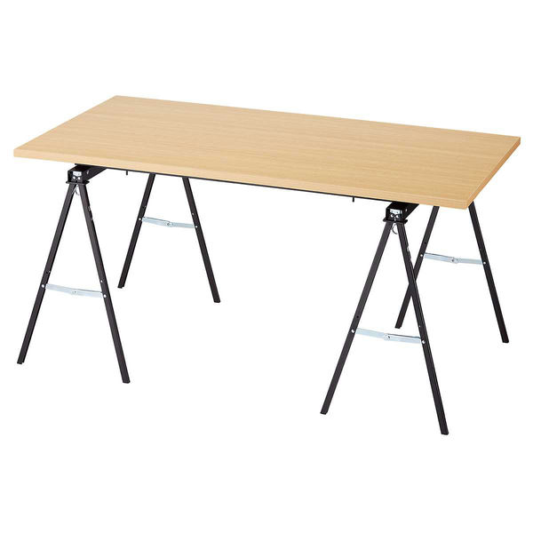 ストア・エキスプレス マルシェ簡易テーブル 天板エクリュ ブラック脚　W150cm 2352-1211 1台（直送品）