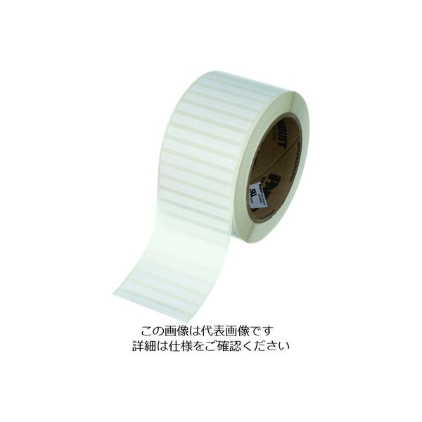 PANDUIT 熱転写プリンター用ラベル ポリエステル 白 サイズ19.1mmx6.4mm 10000枚入り C075X025YJT（直送品）