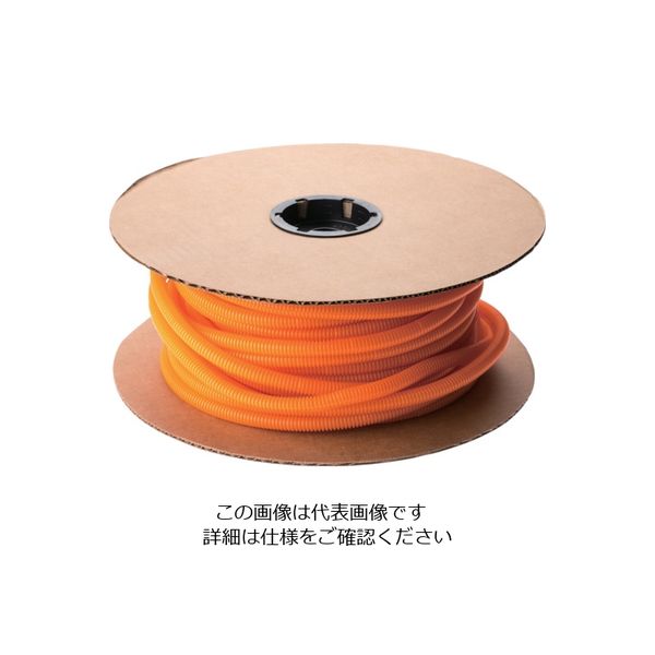 PANDUIT コルゲートチューブ ポリエチレン スリット付き オレンジ 内径7.0mm CLT25F-C3 1巻（直送品）