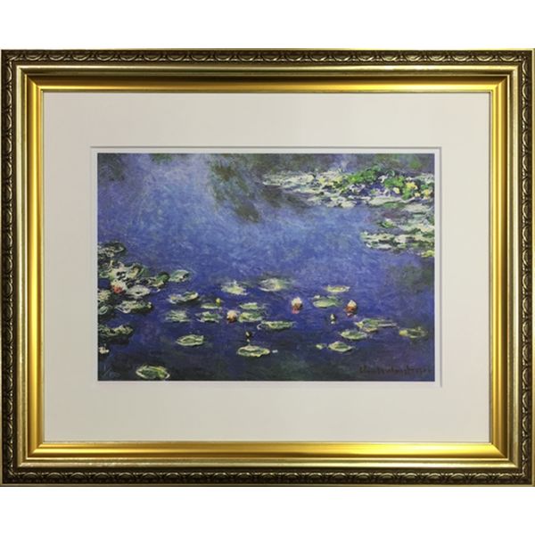 Amazon.co.jp: 絵画 版画 モネ シート 『睡蓮1』 リトグラフ