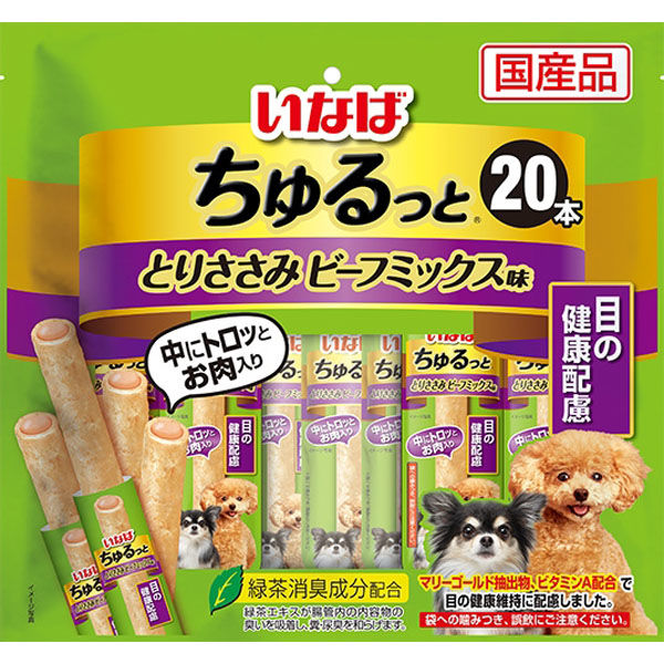 ちゅるっととりささみ ビーフミックス味 目の健康配慮 320本 いなばペットフード（株） ちゅるっととりささみビーフミックス