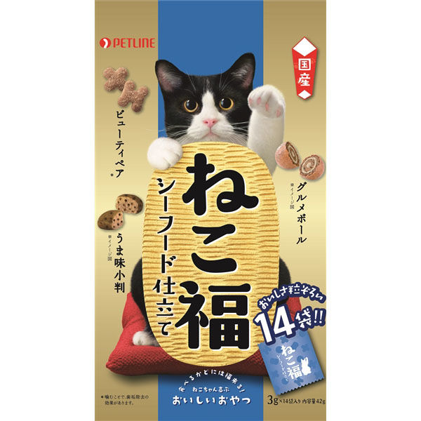 ペットライン（株） ねこ福 シーフード仕立て3g×14