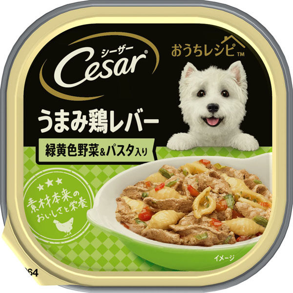 マースジャパン シーザー　トレイ　おうちレシピ　うまみ鶏レバー　緑黄色野菜＆パスタ入り１００ｇ 4902397847236（直送品）