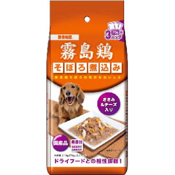 イースター（株） 愛情物語・霧島鶏　そぼろ煮込み　ささみ＆チーズ入り２１０ｇ（７０ｇ×３Ｐ） 4970768722413（直送品）