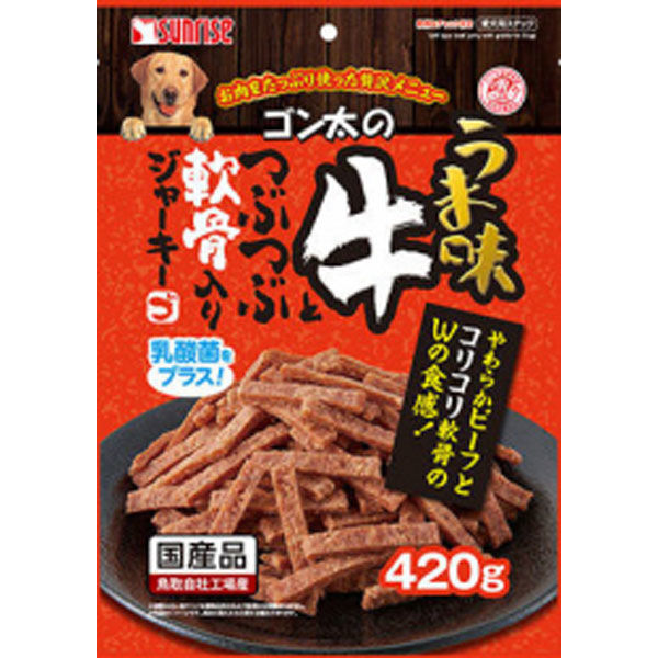 マルカン（サンライズ） ゴン太のうま味牛とつぶつぶ軟骨入りＪ ４２０ｇ 4973321929526 1ケース（24個入り）（直送品） - アスクル