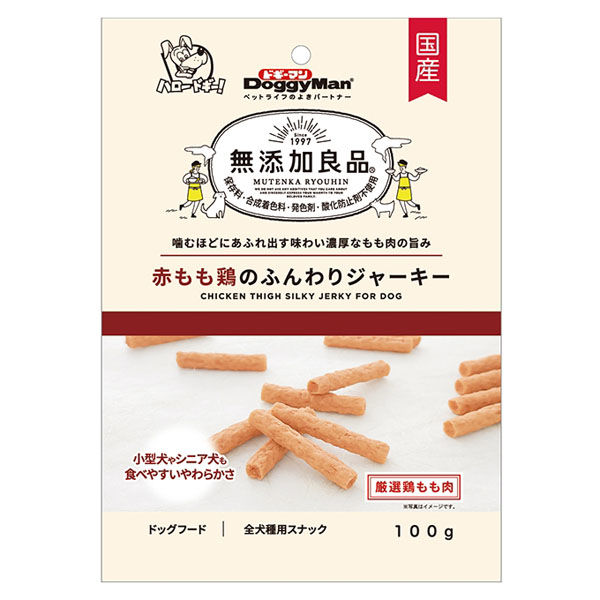 ドギーマンハヤシ（株）食品営業部 無添加良品 赤もも鶏のふんわりジャーキー１００ｇ 4976555825091 1ケース（48個入り）（直送品） -  アスクル