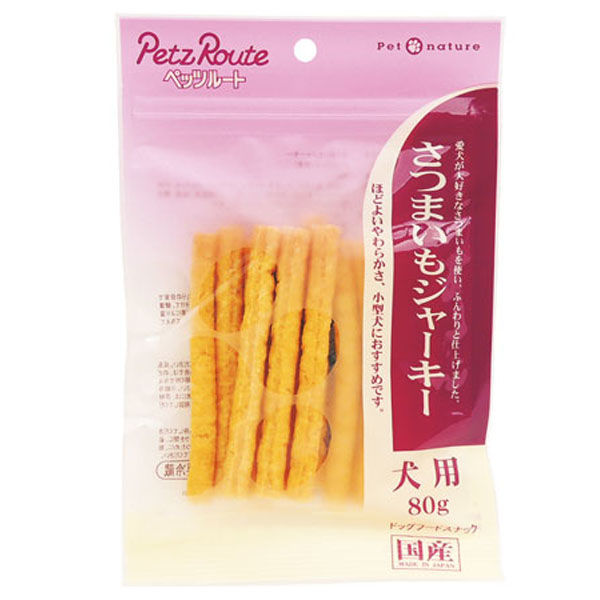 （株）ペッツルート さつまいもジャーキー８０ｇ 4984937687441 1ケース（60個入り）（直送品） 11,830円