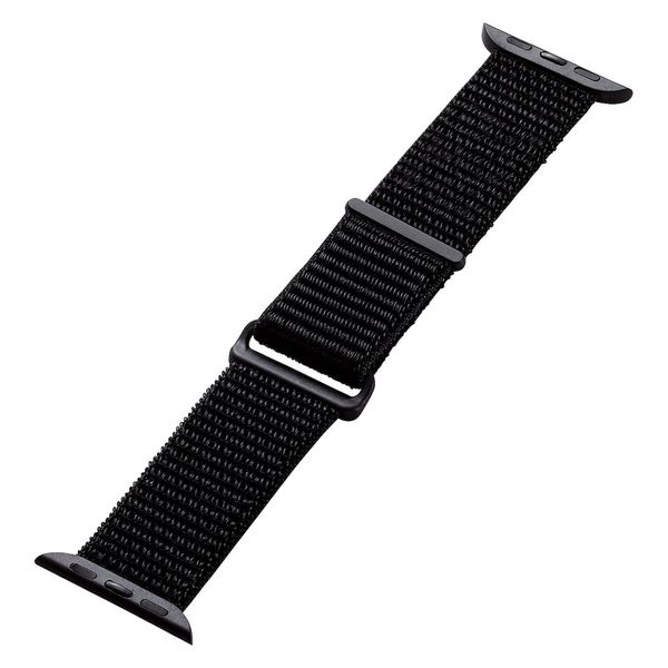 Apple Watch バンド ファブリック 面ファスナー式 ブラック AW-41BDFBBK エレコム 1個（直送品）