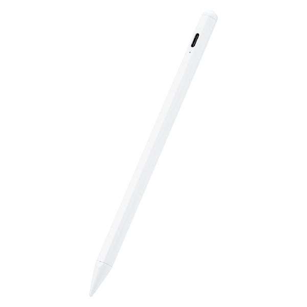 エレコム P-TPACSTAP05WH ホワイト タッチペン iPad専用 パームリジェクション対応 USB-C充電 ペアリング不要