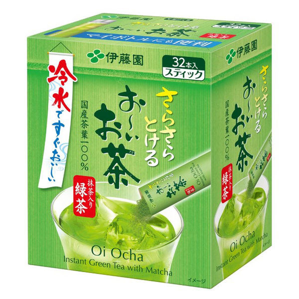 伊藤園 おーいお茶 抹茶入り緑茶 粉末 1ケース（1000本：100本入×10箱）　スティックタイプ