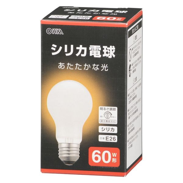 オーム電機 シリカ電球60W1P 06-4736 1個