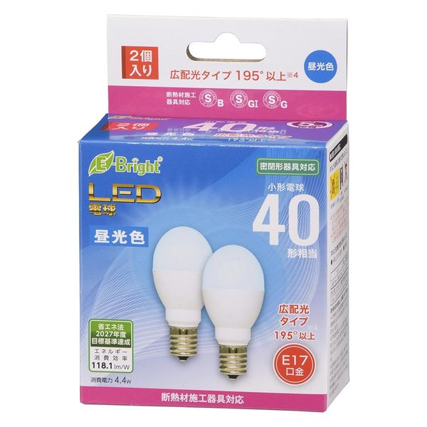 株式会社オーム電機 ＬＥＤ電球４ＤーＧーＥ１７ ＩＨ２３２Ｐ 06-4810 1個（直送品） アスクル