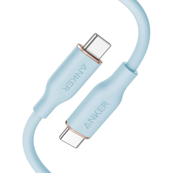 Anker PowerLine III Flow USB-C & USB-C ケーブル(0.9m アイスブルー) A8552031（直送品）