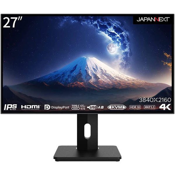 ジャパンネクスト 27インチ ワイド ディスプレイ JN-27IPS4FLUHDR-C65W-HSP 1個（直送品）