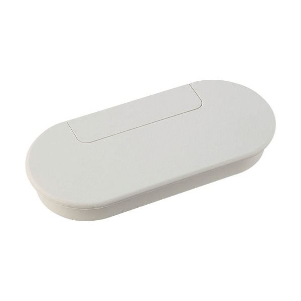 スガツネ工業 SUGATSUNE (210031826)S165ー76W配線孔キャップ オーバル型 S165-76W 1個 133-7745（直送品）