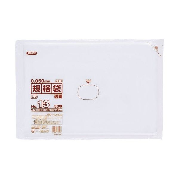 東京硝子器械 TGK LD規格袋 厚口 L513 50枚入 153-23-69-57 1袋(50枚) 190-2041（直送品）