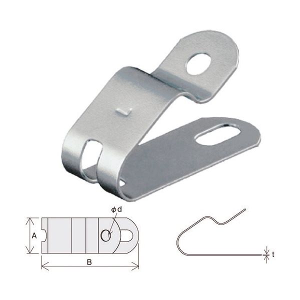 因幡電機産業 JAPPY 片サドルSUS JM2-L/S 1袋(100個) 216-3593（直送品）