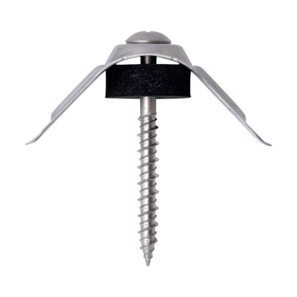 若井産業 WAKAI ダンバ 木下地用 波座セット SUS410 トラス スレート小波用 5X50 69SC50M 1箱(50本)（直送品）