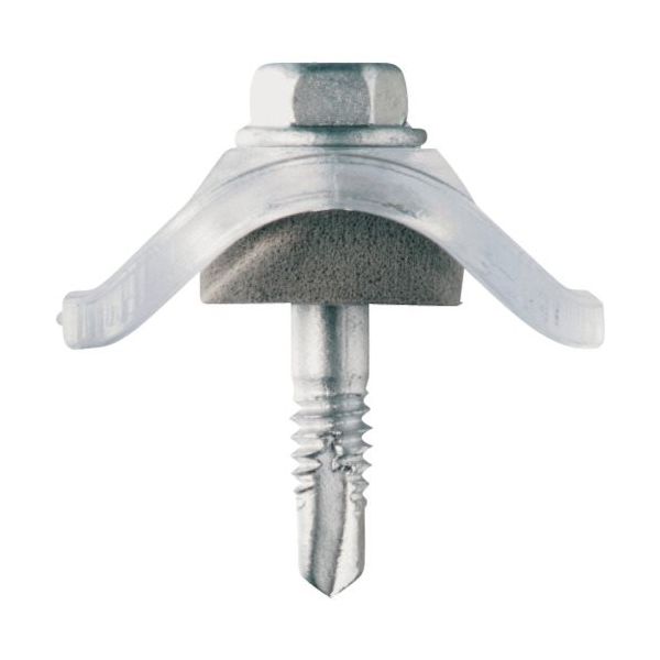 若井産業 WAKAI ダンバ 波座セット 鉄板小波用 ポリカ クリアー 5X25 (100本入) 682500P 1箱(100本)（直送品）