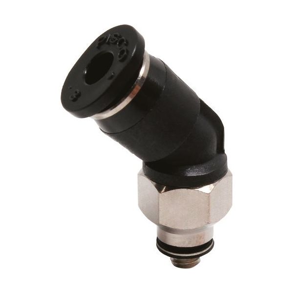 日本ピスコ ピスコ チューブフィッティングミニ 45°エルボ PLH3M3M 1セット(10個) 809-5567（直送品）