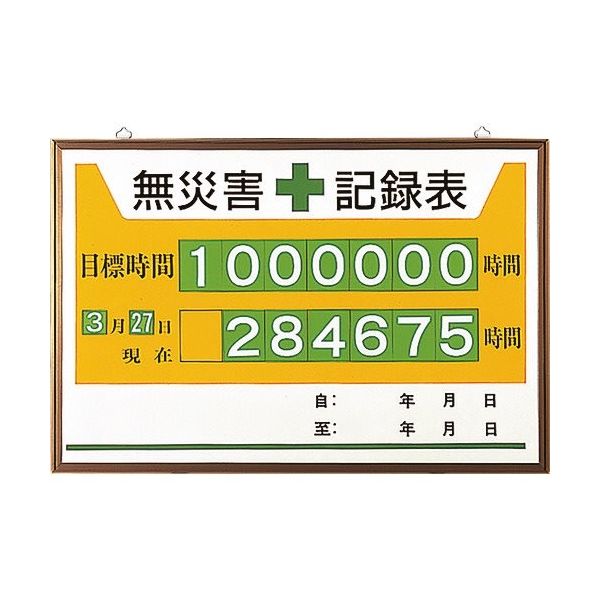 ユニット 無災害記録表 867-12A 1台 167-7627（直送品）