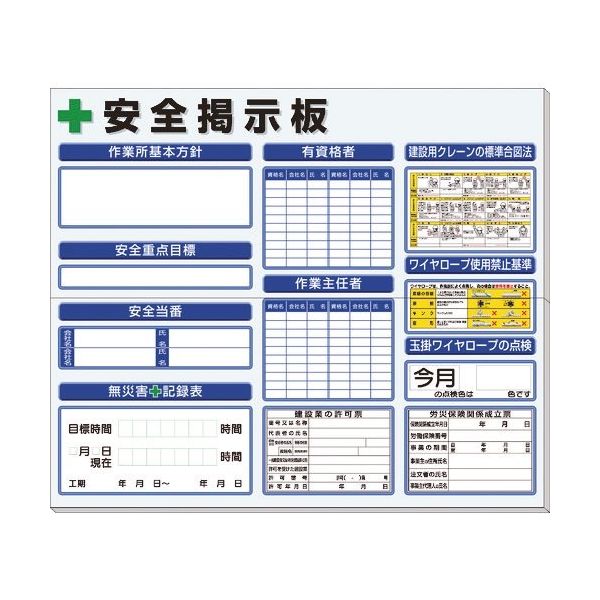 ユニット ◎安全掲示板法令許可票入横型青地 313-910AB 1セット 167-7643（直送品）
