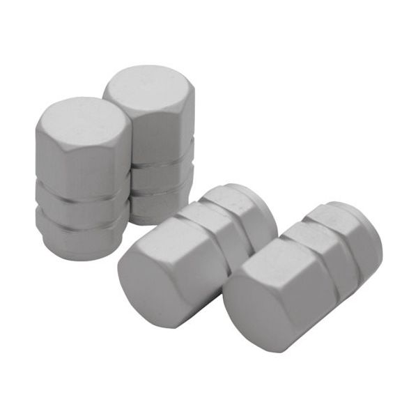 ワールドツール アストロプロダクツ タイヤバルブキャップセットアルミ シルバー 4PC 2016000004236 1セット(4セット)（直送品）