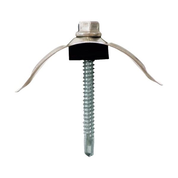 若井産業 WAKAI ダンバ 波座セット スレート大波用 ステンキャップ 6X70(50本入) 6970S2C 1箱(50組)（直送品）