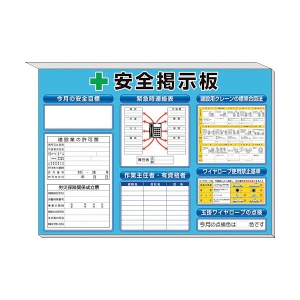 ユニット ミニ掲示板法令許可票入青地 313-55AB 1セット 167-7676（直送品）