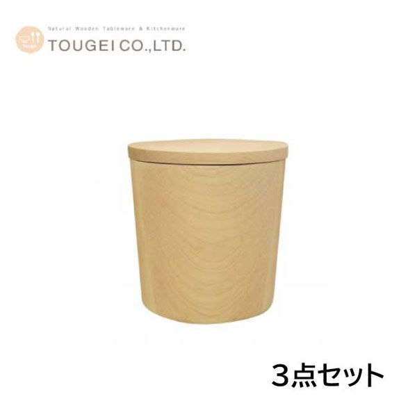 籐芸 TOUGEI 木のキャニスターセット ソルト＆シュガー 木製 保存容器 ...