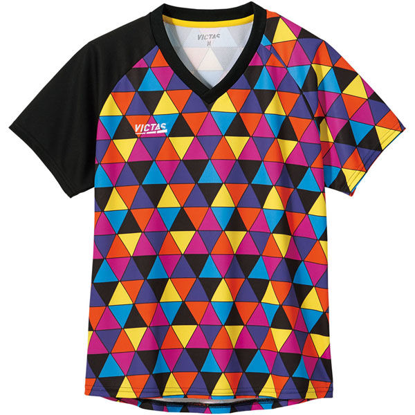 VICTAS（ヴィクタス) 卓球 ゲームシャツ COLORFUL TRIANGLE LGS S ＭＣ 612104 1枚（直送品）