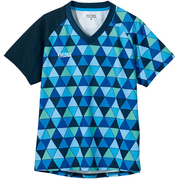 VICTAS（ヴィクタス) 卓球 ゲームシャツ COLORFUL TRIANGLE LGS 2XL ＢＬ 612104 1枚（直送品）