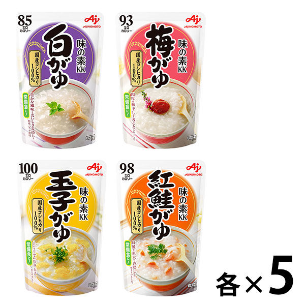 味の素 4種おかゆセット（白がゆ、梅がゆ、玉子がゆ、紅鮭がゆ）1