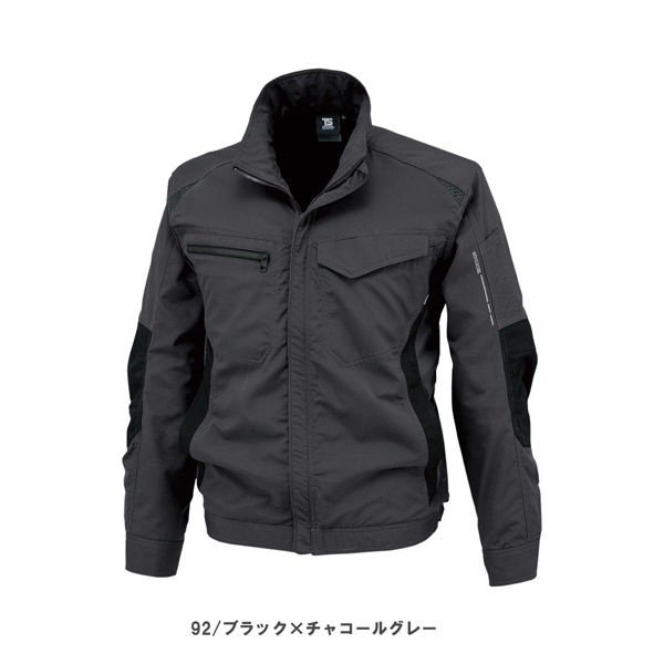 【TSデザイン/藤和】TS DESIGN ストレッチタフ　ワークジャケット  84636  4L  92　ブラック×チャコールグレー  1着（直送品）
