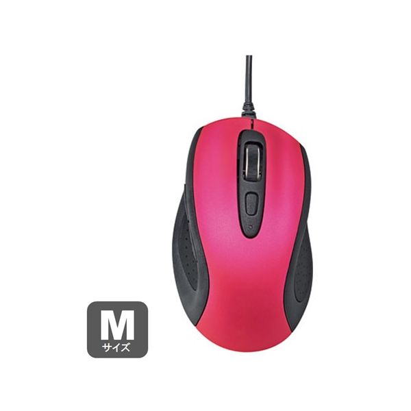 エレコム　有線マウス　スクロールが速いマウス　ピンク　高速スクロール対応/ブルーLED方式/5ボタン　M-A-BL01UBPN オリジナル 5個