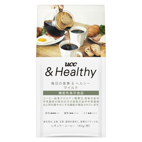 コーヒー粉】UCC上島珈琲 UCC &Healthy マイルド 1袋（180g） - アスクル