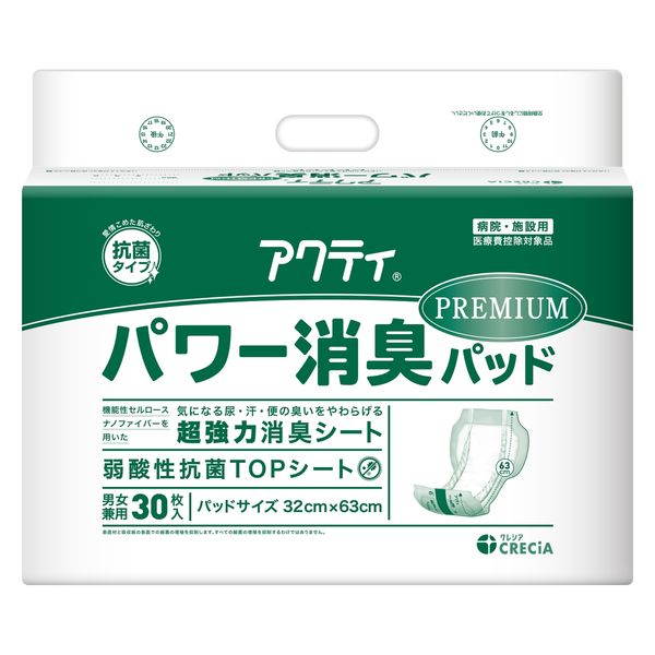 日本製紙クレシア アクテイパワー消臭パツドプレミアム 4901750847180 30枚×3点セット（直送品）