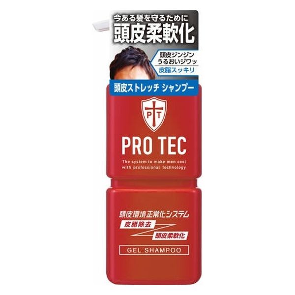 ライオン PRO TEC（プロテク） 頭皮ストレッチシャンプー ポンプ 4903301231172 300G×4点セット（直送品） アスクル