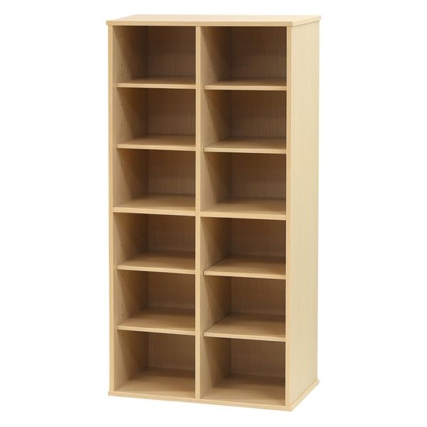 ネットフォース シューズラック 靴箱 2列6段 12人用 ナチュラル NF-SR0612-12-AW 1台（直送品）