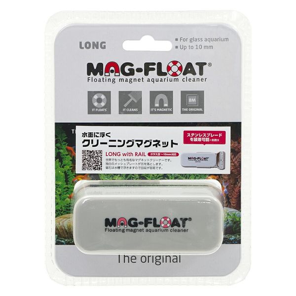 MAG-FLOAT ＬＯＮＧ　ｗｉｔｈ　ＲＡＩＬ　浮くマグネットクリーナー　ガラス厚　～１０ｍｍ 247843 1個（直送品）