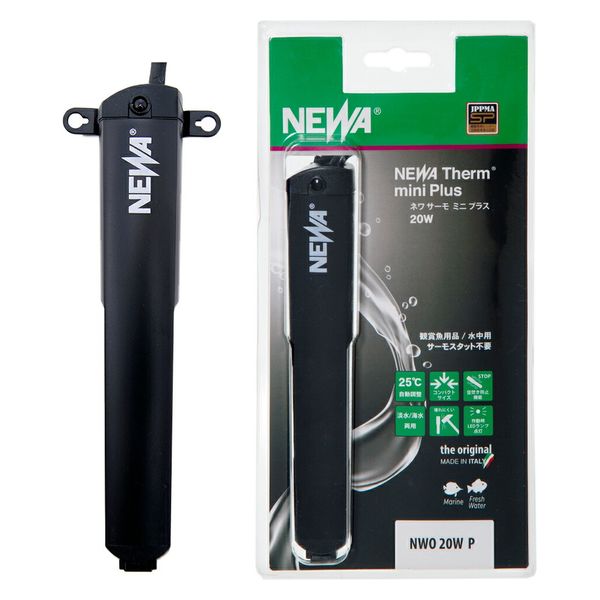 神畑養魚 ＮＥＷＡ　サーモミニプラス　２０Ｗ　２５℃固定　～１２Ｌ水槽用　通電確認機能付き 263347 1個（直送品）