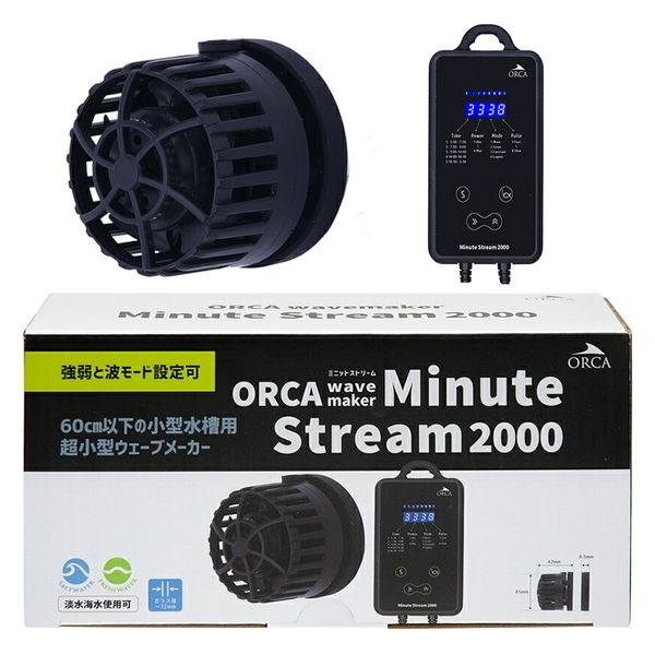 エムエムシー企画 ＯＲＣＡ Ｗａｖｅｍａｋｅｒ Ｍｉｎｕｔｅ Ｓｔｒｅａｍ ２０００ 小型水槽 水流ポンプ ８００～２０００Ｌ／時（直送品） -  アスクル