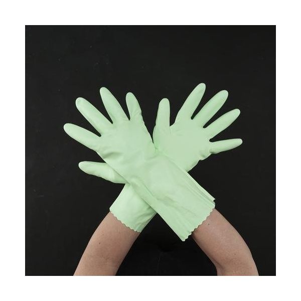 エスコ [M/320mm] 手袋(厚手・塩化ビニール/グリーン) EA354GF-21 1セット(20双)（直送品）
