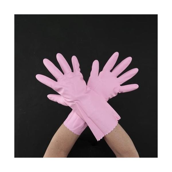 エスコ [M/320mm] 手袋(厚手・塩化ビニール/ピンク) EA354GF-26 1セット(20双)（直送品）