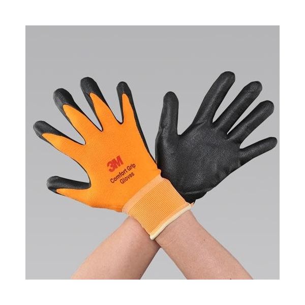 エスコ [XL/225mm] 手袋(ニトリルゴムコート/オレンジ) EA354MA-17 1セット(10双)（直送品）