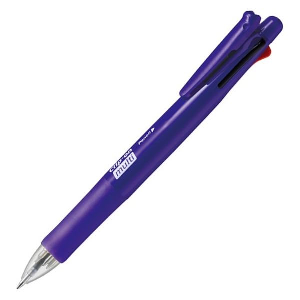 多機能ボールペン クリップオン マルチF エレガントバイオレット軸 4色0.7mmペン+シャープ B4SA1-EVI ゼブラ