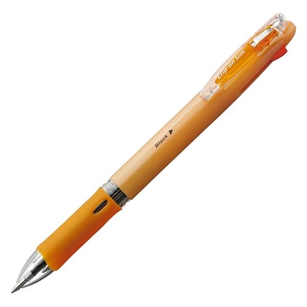 4色ボールペン クリップオン スリム4C 0.7mm パステルオレンジ軸 B4A5-WOR ゼブラ