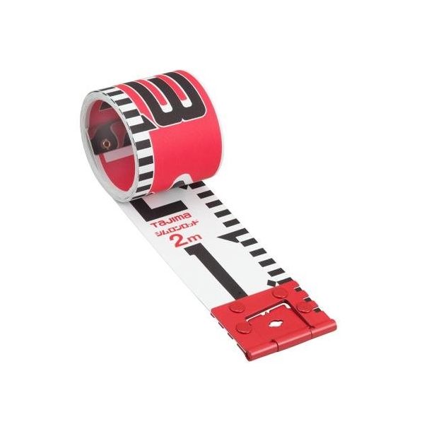 エスコ 60mmx 2m 測量テープ(横目盛20cm赤白) EA720MC-82 1セット(5個)（直送品）