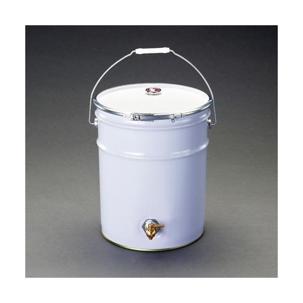 エスコ 20L ペール缶(バンドタイプ/コック付/5缶) EA991AG-7E 1セット(5缶)（直送品） - アスクル